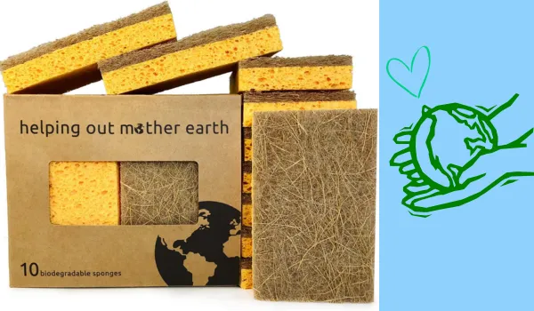 1. helping out mother earth natural cleaning sponge review