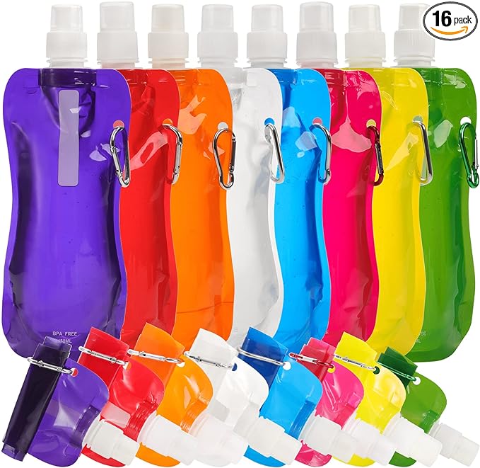 youeon 16pcs collapsible water bottles